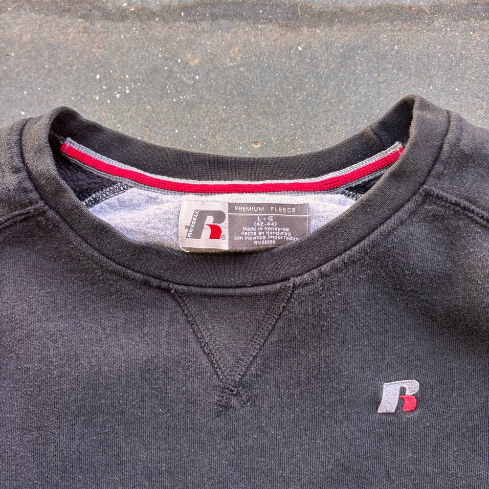 Russell Athletic Crewneck Sweatshirt Men's large workwear Outdoor Grunge black